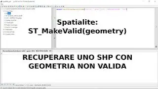 Spatialite: recuperare geometrie non valide