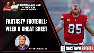 Fantasy Football Cheat Sheet: Week 8 (Kittle, Hubbard & more!)
