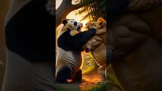 PANDA vs LION 🐼🦁 | The Jungle&rsquo;s Most Brutal Fight (Epic Ending!)#viralvideo #shortvideo