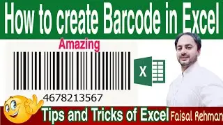 2nd lecture of Excel Tips and Tricks ||How to create Barcode in Excel...