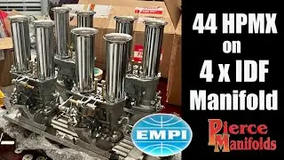 Mounting 4 HPMX Carbs on the SBC Pierce Manifolds Intake - &lsquo;32 Ford Roadster Hot Rod
