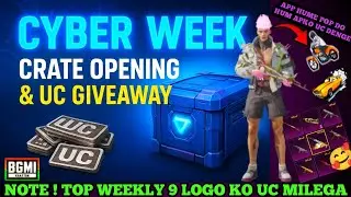 Cyber Week Crate Opening 😱 | Massive UC Giveaway 🔥#bgmi #ucgiveaway #popularityevent #thorksgaming 