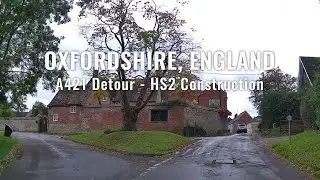 Oxfordshire, England - A421 Detour Due HS2 Construction