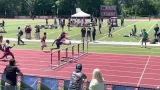 Quinn Kennedy 14.99 to win 110mHH at Eastern States Champs