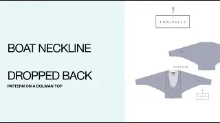 Boat neck & dropped back pattern.