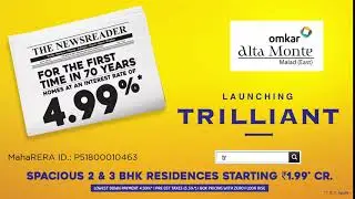 Omkar Realtors Launches Trilliant - A Residential Project Offering 2 and 3 BHK Flats in Malad East