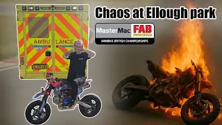 Pit Bike Crash Fest ! | Round 2 of the Fab Racing Championship at Ellough Park | #pitbikesupermoto