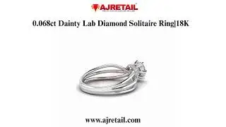 ✨ 0.068 CT Dainty Lab Diamond Solitaire Ring | 18K Gold ✨