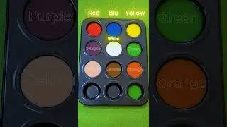 Create 9 secondary colors from 3 primary colors Red + Blue + Yellow + White #shorts #satisfying