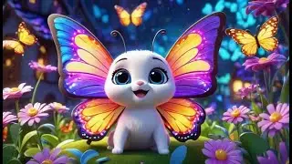 Seven Colorful Butterflies Flutter By | Butterfly Song for Kids | Counting Rhymes and Learning
