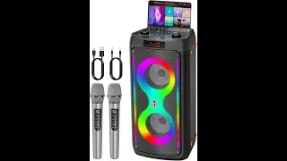 Portable Karaoke Machine with Wireless Mics & Disco Lights – Big Sound for Parties