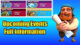 Coc Upcoming Event Reward | Coc Witch Slap,Double Trouble And Sneaky Sneaky event Reward