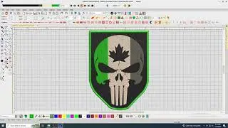 Military Canadian Punisher Skull Embroidery Design | Tactical Skull Patch Machine Embroidery