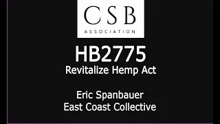 PRO HB2775  | Eric Spanbauer, East Coast Collective