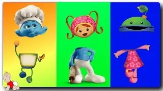 Wrong Heads Smurfs and Team Umizoomi Finger Family Nursery Song