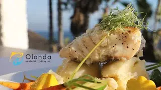Porci&oacute;n de totoaba de cultivo en salsa de lim&oacute;n, guiados por el chef Mario Medina @chefmario1980