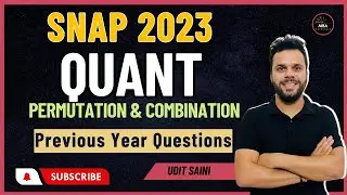SNAP 2023 | Score Booster | Permutation & Combination PYQs | Udit Sir