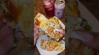 Shrimp spinach dip garlic bread 🥖