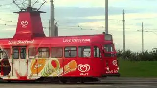 (HD) BlackPool Brush Tram 631 turns on the turn round loop