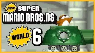 New Super Mario Bros. DS — World 6 100% (Все звёздные монеты)