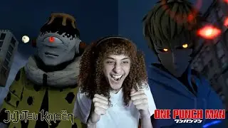 Jogo vs Genos - Jujutsu Kaisen vs One Punch Man - Crazy 3D animation REACTION!