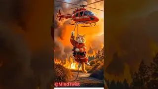 Hero Cat Saves Animals from Jungle Fire 🐱🔥 | AI Animated Short | Must Watch!#aicat #animals #jungle