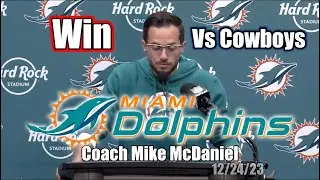 Coach Mike McDaniel Condensed Interview Post WIN Vs Cowboys Miami Dolphins Football & IMO