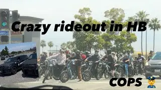 Crazy Rideout in Huntington beach (lots of police)