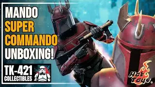 Hot Toys MANDALORIAN SUPER COMMANDO CAPTAIN Unboxing and Review  Ahsoka Season 1 TMS127
