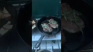 Cooking filet mignon in a parking lot on a roadtrip due to fructose and lactose malabsorption.