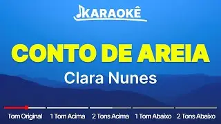 Clara Nunes - Conto de areia | Tom Original, Alto e Baixo (Karaokê | No Seu Tom)