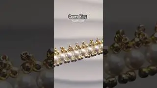 Crown ring 👑 #beadedjewelry #tutorial #diy #preppy