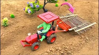 DIY Mini Tractor Concrete Mixer & Road Roller Build Concrete Road | Science Project |