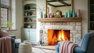 Dark Cozy Living Room With Fireplace Live Interior Design Chat