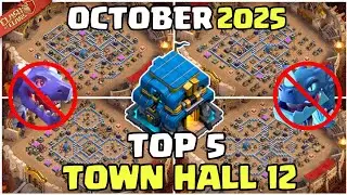 NEW BEST TOP 5! Town Hall 12 (TH12) War / Cwl Base + Link 2025 | New Ranked Mode Base || TH12 Base