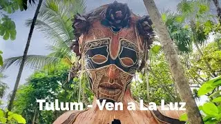 Tulum - Mexico and its iconic wooden sculpture.