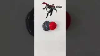 Mixing Thor&rsquo;s Armor Colors ⚡ Red & Silver Unite in Epic Paint Blend!#colormixing #shorts #satisfying
