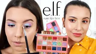 TESTING E.L.F RETRO PARADISE EYESHADOW PALETTE | 2 LOOKS 1 PALETTE | Jackie Ann