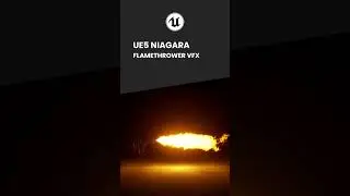UE5 Niagara || Flamethrower VFX ||  #ue5niagara #gamedevelopment #ue5 #ue4niagara #gameengine