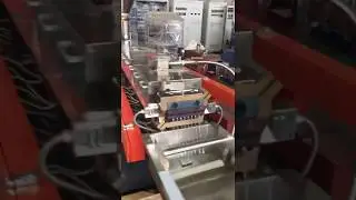 Twin screw extruder line for recycling PET flakes