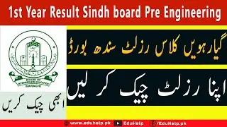 1st year result 2021 sindh board pre engineering