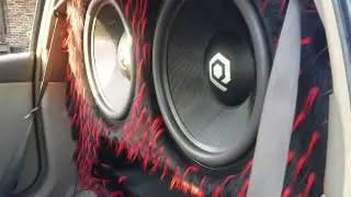 2 Soundqubed hdc3 18's on DD m3b walled in 2002 Alero