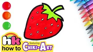 Learn How to Draw and Color Strawberry | HooplaKidz How To -DIY Crafts & Play Doh Videos