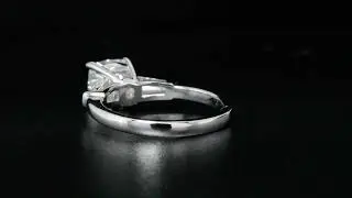 2.22 Carats Natural Cushion Cut Tapered Baguettes Diamond Engagement Ring - GIA Certified