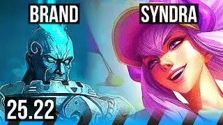 BRAND vs SYNDRA (MID) | 51k DMG, Legendary | KR Master | 25.22