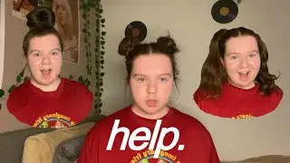 boy with long hair tries hairstyles for the first time