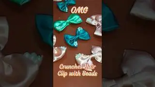 WOW 😱 Crunches Hair Clip Making with Beads #diy #viralshorts