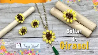 ¡¡¡ Hermoso y fácil de hacer 👍👍 Collar de Girasol !!!