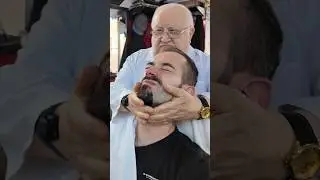 💈74 years old Turkish Master Barber #shave #relax  #asmr #goatee #beard #traditional #barbershop