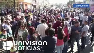 Crece la tensión en las calles de Tijuana por las protestas en contra de la caravana de migrantes.